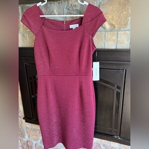 Calvin Klein Burgundy Glitter dress